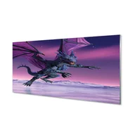 Tablice i flipcharty - Panel szkło hartowane Smok kolorowe niebo 120x60 - miniaturka - grafika 1