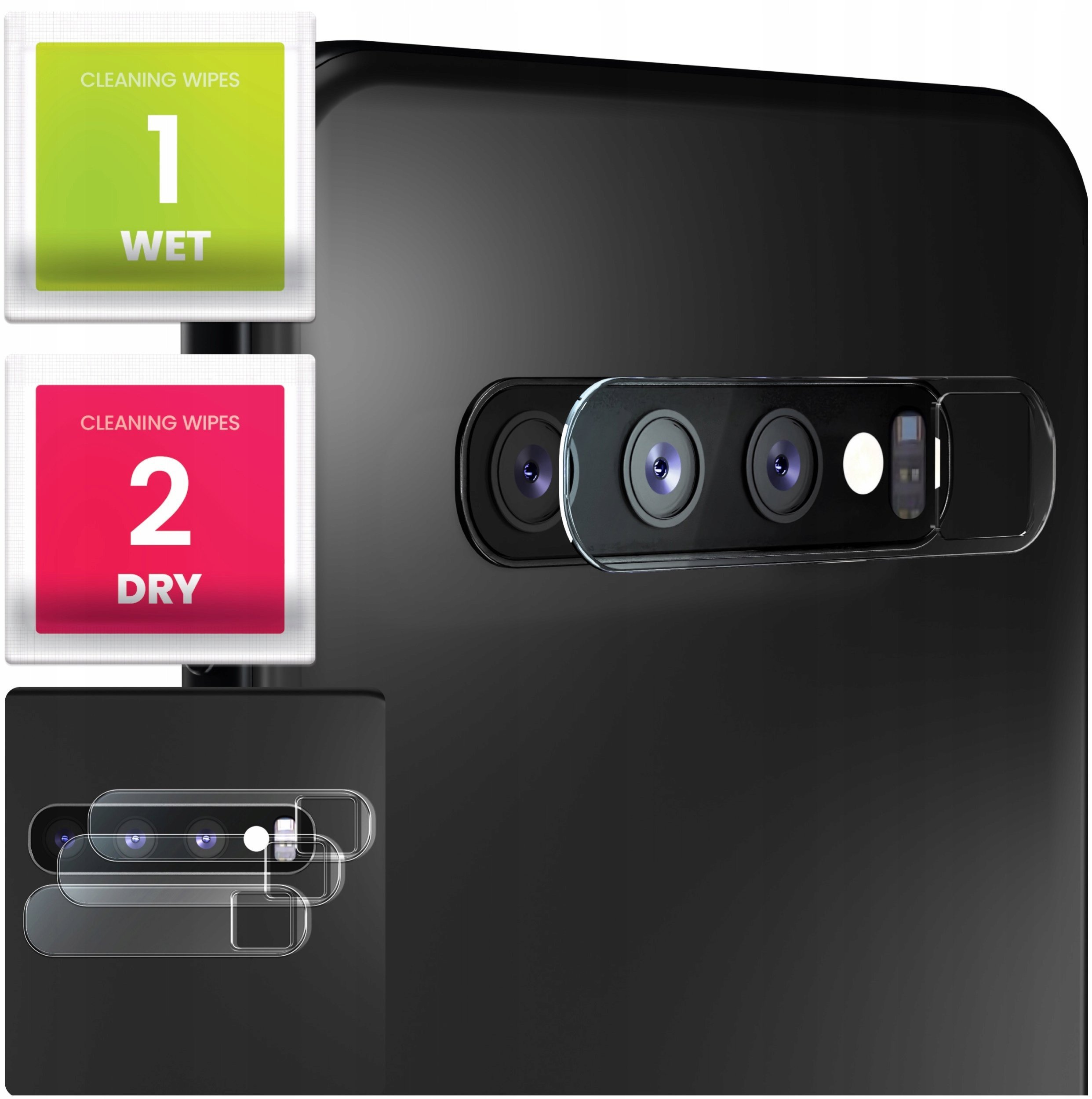 3-PAK Szkło Na Aparat Do Samsung Galaxy S10 Plus Hartowane, Ochronne, 9H