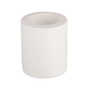 Świecznik ceramiczny 6,5 x 6,5 x 8 cm popielaty - Świeczniki - miniaturka - grafika 1