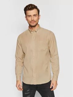 Koszule męskie - Selected Homme Koszula Rick-Soft 16077348 Beżowy Regular Fit - grafika 1
