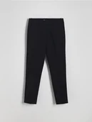 Spodnie damskie - Reserved - Spodnie cygaretki w kant - czarny - miniaturka - grafika 1