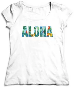 Koszulka damska - ALOHA - Lato Wakacje - Gadżety dla niej i dla niego - miniaturka - grafika 1