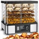 Suszarki do grzybów, owoców i warzyw - SUSZARKA DO GRZYBÓW OWOCÓW WARZYW DUŻA 15L TIMER TERMOOBIEG 500W + 6 SIT - miniaturka - grafika 1