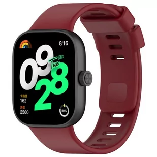 Zamienna silikonowa opaska pasek SOFTBAND do Xiaomi Mi BAND 8 PRO / Redmi Watch 4 bordowa - Akcesoria do smartwatchy - miniaturka - grafika 1