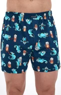 Majtki damskie - Bawełniane bokserki męskie plus size Classic 011/175, Kolor granatowy-wzór, Rozmiar 3XL, Cornette - Intymna - miniaturka - grafika 1