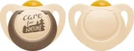 Smoczki uspokajające - NUK Smoczek lateks 6-18 m x 2 szt. For Nature złamana biel 734083 Nuk - miniaturka - grafika 1