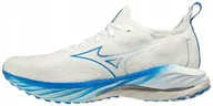 Buty sportowe męskie - Mizuno Wave Neo Wind /Biały/8401 C/Niebieski spokój/46.0/11.0 - miniaturka - grafika 1