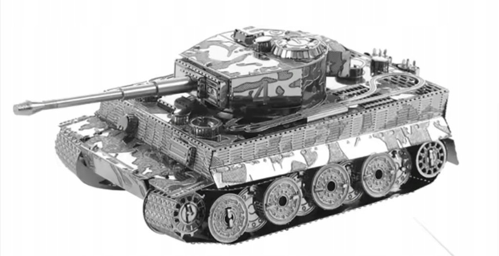 Metalowe Puzzle 3D Czołg Tiger I Tank prezent