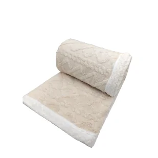 Kremowy koc z materiału sherpa 150x200 cm Island – My House - Koce - miniaturka - grafika 1