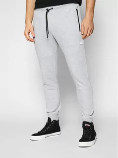 Spodnie męskie - Jack&Jones Spodnie dresowe Will Jair 12184970 Szary Regular Fit - grafika 1