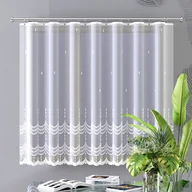 Firany - Firanka żakardowa biała 90x140cm H359 - miniaturka - grafika 1