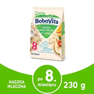 Nutricia Polska BOBOVITA Kaszka mleczno-wielozbożowa wieloowocowa Smaczna Kolacja 230 g 5204651 - Kaszki dla dzieci - miniaturka - grafika 2