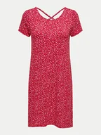 Sukienki - ONLY Sukienka codzienna Bera 15131237 Czerwony Regular Fit - miniaturka - grafika 1