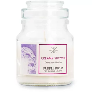 Świece - Purple River sojowa naturalna świeca zapachowa w szkle 4 oz 113 g - Creamy Shower - grafika 1