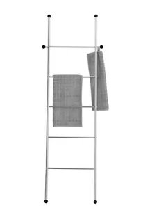 Wenko Praktyczny wieszak łazienkowy Vita 5 poziomów 2 haki 158 cm wysokości stal nierdzewna srebrny na ręczniki szlafroki ubrania 23176100 - Wieszaki łazienkowe - miniaturka - grafika 1