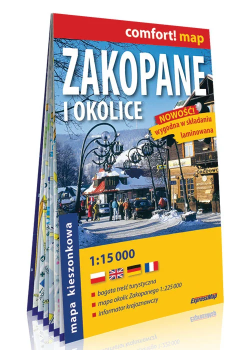 ExpressMap comfort! map. Zakopane i okolice, kieszonkowy laminowany plan miasta 1:15 000 praca zbiorowa