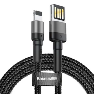 Baseus Kabel CALKLF-GG1 USB 2.0 M - Lightning M; 1m; kolor szaro-czarny - Kable USB - miniaturka - grafika 1