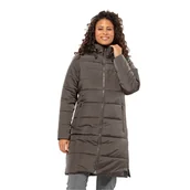 Płaszcze damskie - Damski płaszcz Jack Wolfskin EISBACH COAT W cold coffee - XS - miniaturka - grafika 1