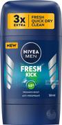 Dezodoranty i antyperspiranty męskie - Nivea - Men - Fresh Kick 48H Anti-Perspirant - Antyperspirant w sztyfcie dla mężczyzn - 50 ml - miniaturka - grafika 1