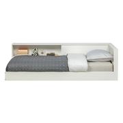 Łóżka - Białe łóżko jednoosobowe z drewna sosnowego WOOOD Connect, 90x200 cm - miniaturka - grafika 1