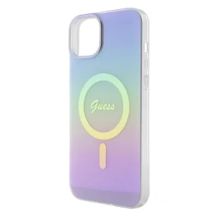 Etui Guess IML Iridescent MagSafe do iPhone 15 Plus - fioletowe - Etui i futerały do telefonów - miniaturka - grafika 6