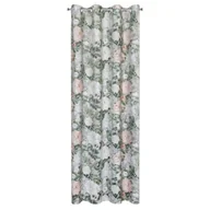 Zasłony - Zasłona Ida 140X250 cm welwet różowy kwiaty na przelotkach - miniaturka - grafika 1