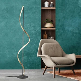 Q-Smart-Home Paul Neuhaus Q-Swing stojąca antracyt/mosiądz - Lampy stojące - miniaturka - grafika 1