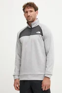 Bluzy męskie - The North Face bluza sportowa Reaxion kolor szary wzorzysta NF0A855LATE1 - miniaturka - grafika 1