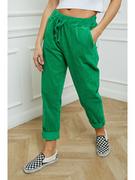 Spodnie sportowe damskie - Joséfine Spodnie dresowe "Zora" w kolorze zielonym - miniaturka - grafika 1