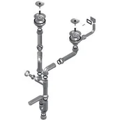 Odpływy liniowe - Alveus Syfon podwójny z odpływem automatyczny 3 1/2 POP-UP (1105299) - miniaturka - grafika 1