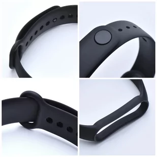 Opaska zamienna silikonowa do Xiaomi Mi Band 7 / 6 / 5 czarny - Smartband - miniaturka - grafika 4