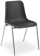 Fotele i krzesła biurowe - Czarne metalowe krzesło konferencyjne E0-H01 - miniaturka - grafika 1