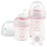 Butelki dla niemowląt - Chicco Zestaw Prezentowy Butelka Natural Feeling 150Ml + 250Ml + Smoczek Physio Air Pink 3671 - miniaturka - grafika 1