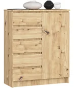 Komody - Komoda z 5 szufladami i półkami dąb artisan E9-F05 - miniaturka - grafika 1
