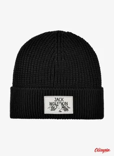 Jack Wolfskin Czapka Badge A61610 Czarny - Odzież trekkingowa damska - miniaturka - grafika 1