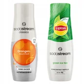 Syropy i koncentraty owocowe - Syropy SodaStream Orange Zero Pomarańcza Bez Cukru + Lipton Ice Tea Green - miniaturka - grafika 1