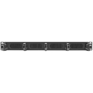 LANBERG ORGANIZER KABLI AK-1203-B 19" 1U Z 5 UCHWYTAMI PANEL SZCZOTKOWANY TYP B CZARNY - Pozostałe akcesoria sieciowe - miniaturka - grafika 1