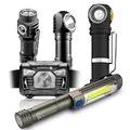 Latarki - Zestaw latarek everActive FL-50R, FL-55R, WL-400, HL-160 + Armytek Wizard C2 Pro Max - miniaturka - grafika 1