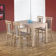 Stoły - Halmar Zestaw stół MAURYCY i 4 krzesła HUBERT dąb sonoma - miniaturka - grafika 1