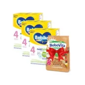 Mleko modyfikowane - Bebiko Junior 4 Odżywcza formuła na bazie mleka dla dzieci powyżej 2. roku życia + BoboVita Porcja Zbóż Kaszka mleczna 7 zbóż zbożowo-owsiana truskawka-banan po 8. miesiącu GRATIS Zestaw 3 x 600 g + 210 g - miniaturka - grafika 1