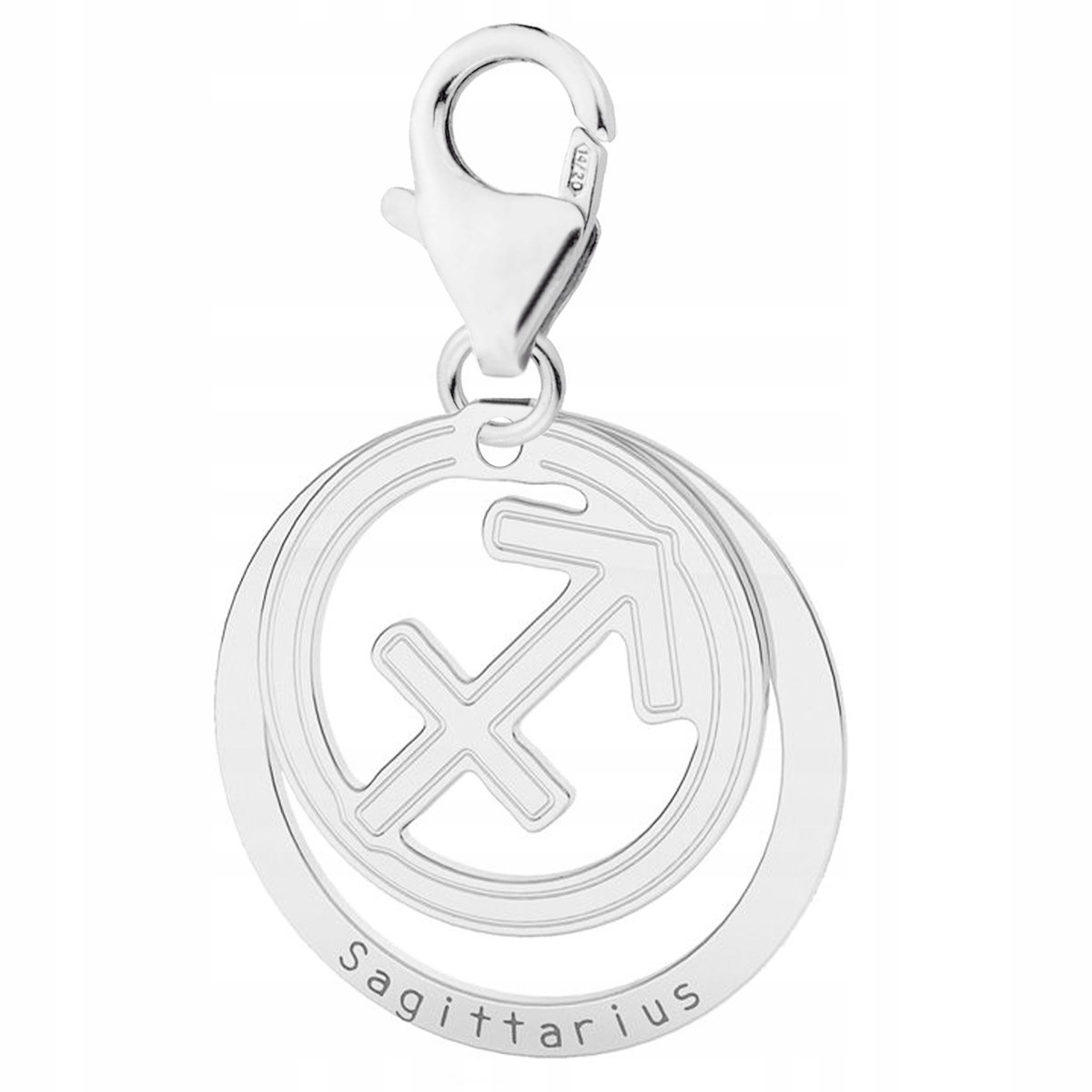 Zawieszka Srebrna ze Znakiem Zodiaku Strzelec Zodiak Sagittarius SREBRO 925