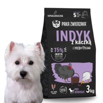 PAKA ZWIERZAKA sucha karma Seven’th Heaven Indyk z Kaczką Mini - dla małych ras 3kg