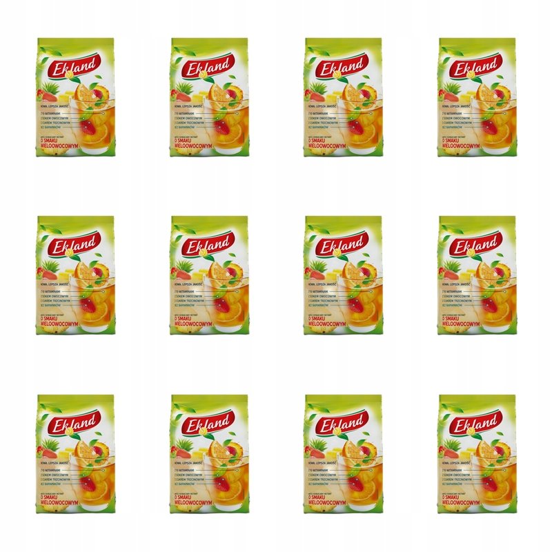Ekland Napój herbaciany instant o smaku wieloowocowym 300 g X12