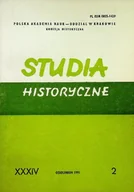 Książki o kulturze i sztuce - Studia historyczne Rok XXXIV Zeszyt 2 - miniaturka - grafika 1