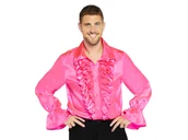 Dodatki do strojów karnawałowych - Różowa koszula z żabotem - miniaturka - grafika 1