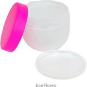 Kosmetyczne akcesoria jednorazowe - Słoik, słoiczek z różową nakrętką 100 ml - miniaturka - grafika 1