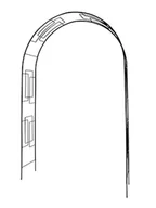 Kratki i pergole - Pergola ogrodowa na kwiaty Atri 250 cm, czarna - miniaturka - grafika 1