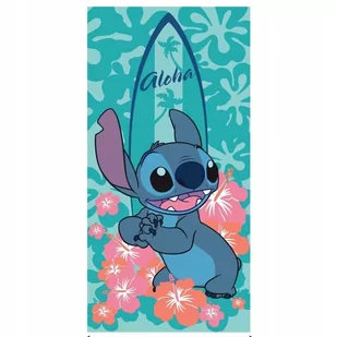 Ręcznik kąpielowy plażowy Stich szybkoschnący Lilo I Stitch deska 70x140 - Okrycia kąpielowe dla dzieci - miniaturka - grafika 1