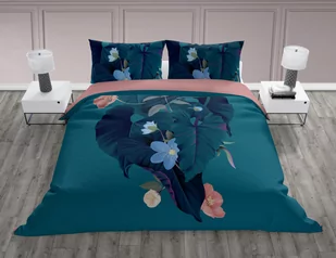 FARO, Pościel bawełniana 140x200+70x90 cm, Trendy, Rajskie kwiaty i liście - Pościel - miniaturka - grafika 1