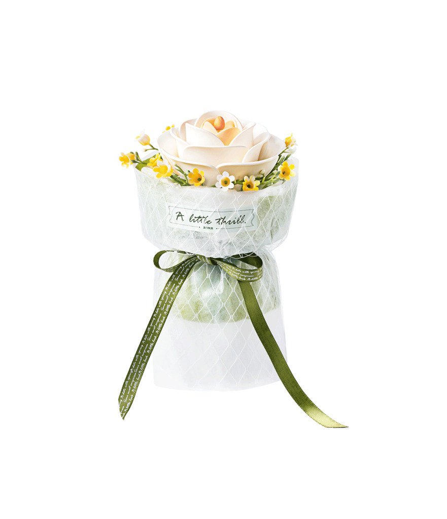 Robotime White Camellia Biała Kamelia Drewniane Puzzle 3D